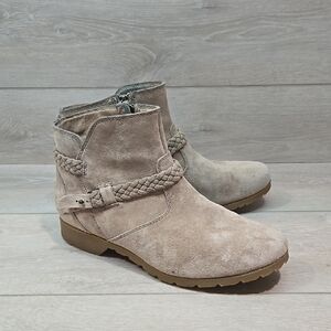 Teva Women's Ankle Watterproof Taupe Suede Tan Ankle Boots Sz 11